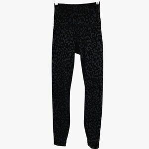 Lululemon Leggings Womens 2 Black Camo High Rise Lululemon Wunder Train Tight